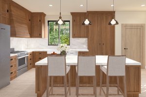 Interior - Kitchen for Craftsman House Plan #124-1391 - 3 bed, 2 bath