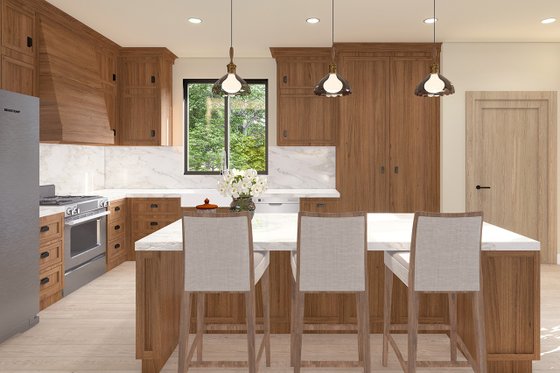 Interior - Kitchen for Craftsman House Plan #124-1391 - 3 bed, 2 bath