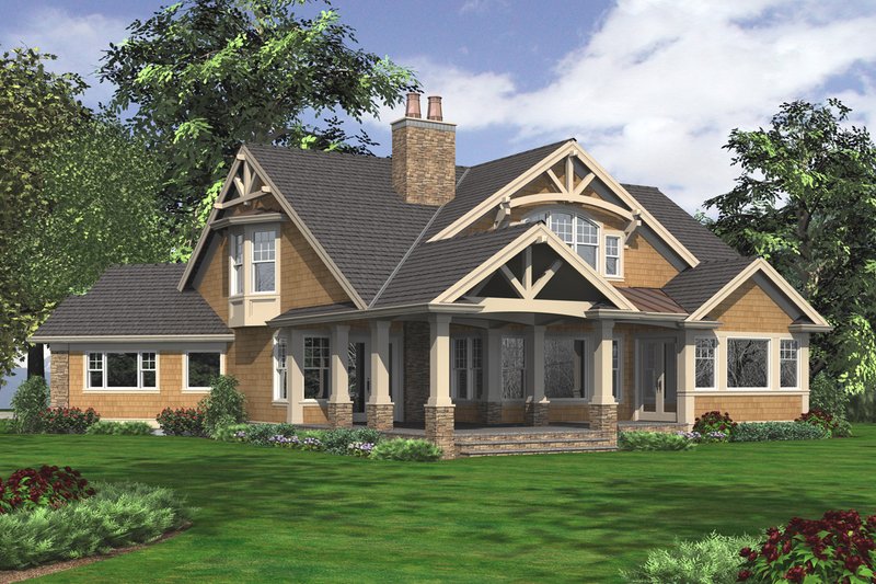 Craftsman Style House Plan - 4 Beds 4 Baths 2815 Sq/Ft Plan #132-211 ...