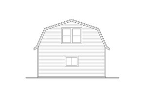Exterior - Rear Elevation for Farmhouse House Plan #124-1327, 0 bath