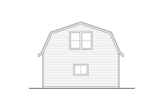 Exterior - Rear Elevation for Farmhouse House Plan #124-1327, 0 bath