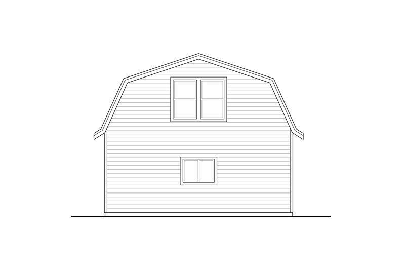 Home Plan - Exterior - Rear Elevation for Farmhouse House Plan #124-1327, 0 bath