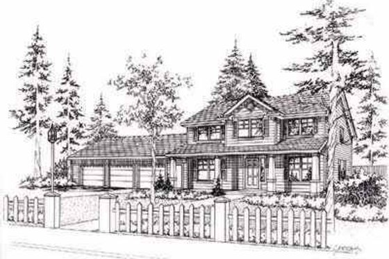 Exterior - Front Elevation for Traditional House Plan #78-120 - 3 bed, 2.5 bath