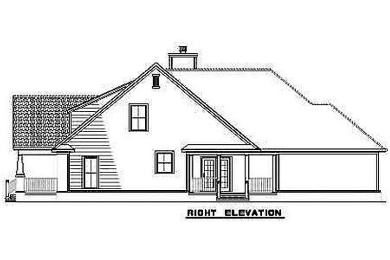 House Plan Design - Exterior - Other Elevation 1 for Cottage House Plan #17-2064 - 3 bed, 2.5 bath