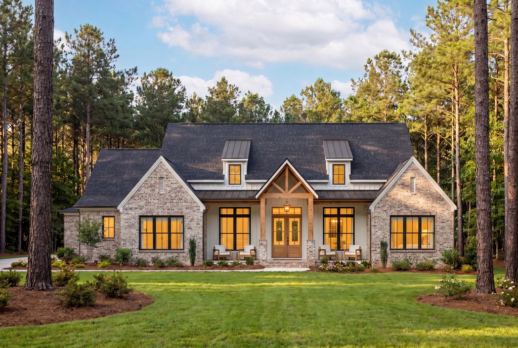 Exterior - Front Elevation 2 for Farmhouse House Plan #430-438 - 3 bed, 3.5 bath