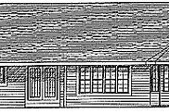 Exterior - Rear Elevation for Traditional House Plan #70-194 - 3 bed, 2 bath