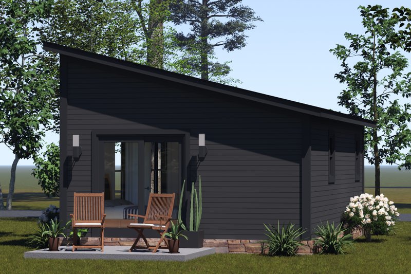 House Design - Exterior - Other Elevation 1 for Modern House Plan #513-2385 - 1 bed, 1 bath