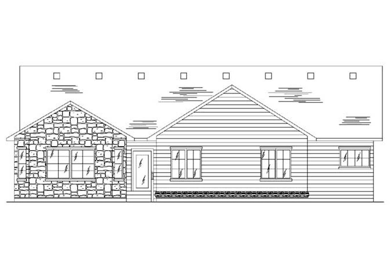 Home Plan - Exterior - Rear Elevation for Ranch House Plan #5-235 - 6 bed, 3.5 bath
