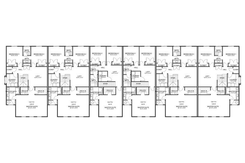 House Design - Floor Plan - Upper Floor for Farmhouse House Plan #1060-318 - 18 bed, 12 bath