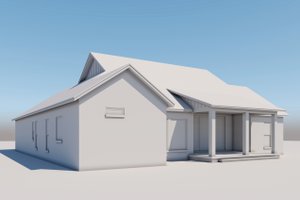 Exterior - Rear Elevation 1 for Farmhouse House Plan #430-298 - 3 bed, 2.5 bath