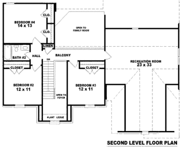 European Floor Plan - Upper Floor Plan #81-13721