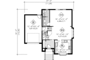 European Style House Plan - 3 Beds 1.5 Baths 1801 Sq/Ft Plan #25-4178 