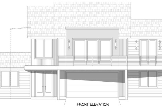 Exterior - Front Elevation 5 for Contemporary House Plan #932-1302 - 3 bed, 3.5 bath
