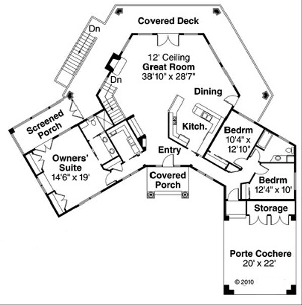 Architectural House Design - Contemporary Floor Plan - Main Floor Plan #124-850
