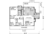 Country Style House Plan - 3 Beds 2 Baths 1455 Sq/Ft Plan #47-646 