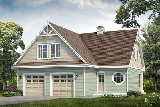 Exterior - Front Elevation 4 for Country House Plan #47-1090 - 2 bed, 2 bath