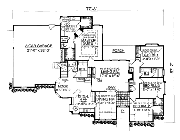 Dream House Plan - Traditional Floor Plan - Main Floor Plan #40-324