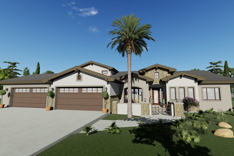 Home Plan - Adobe / Southwestern Exterior - Front Elevation Plan #1069-22