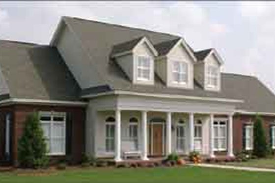 Exterior - Front Elevation for Southern House Plan #63-125 - 4 bed, 4.5 bath