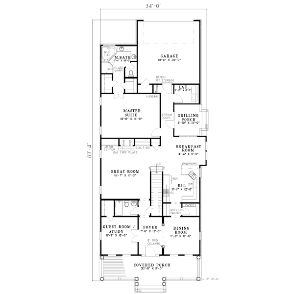 Dream House Plan - Country Floor Plan - Main Floor Plan #17-281