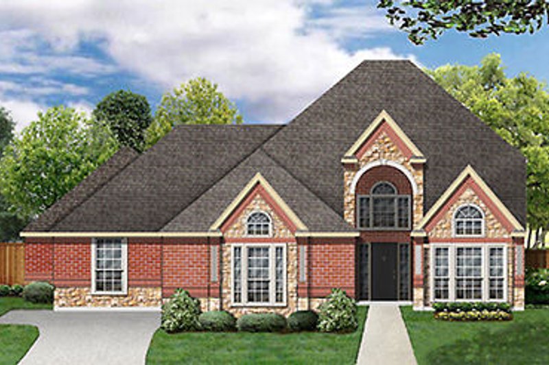 Home Plan - European Exterior - Front Elevation Plan #84-261