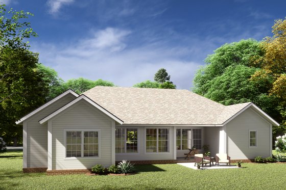 Exterior - Rear Elevation for Traditional House Plan #513-20 - 5 bed, 3 bath