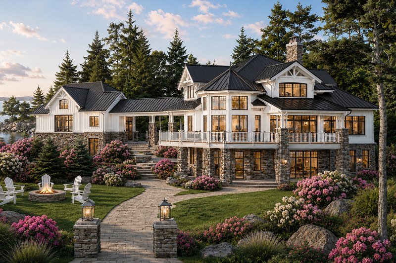 Dream House Plan - Exterior - Rear Elevation for Farmhouse House Plan #928-434 - 4 bed, 3.5 bath