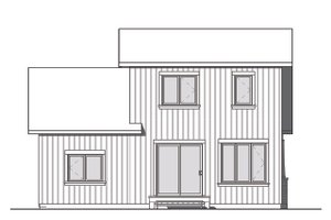 Exterior - Rear Elevation for Craftsman House Plan #23-2683 - 2 bed, 1.5 bath