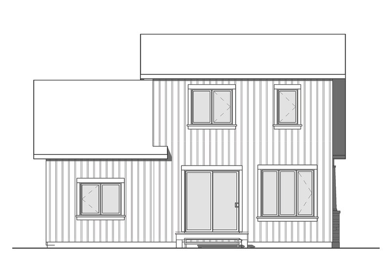 Dream House Plan - Exterior - Rear Elevation for Craftsman House Plan #23-2683 - 2 bed, 1.5 bath