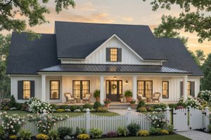 House Blueprint - Country Exterior - Front Elevation Plan #21-638