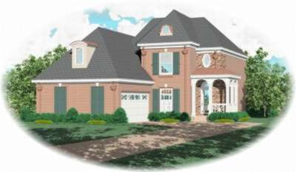 Exterior - Front Elevation 2 for European House Plan #81-714 - 3 bed, 2.5 bath