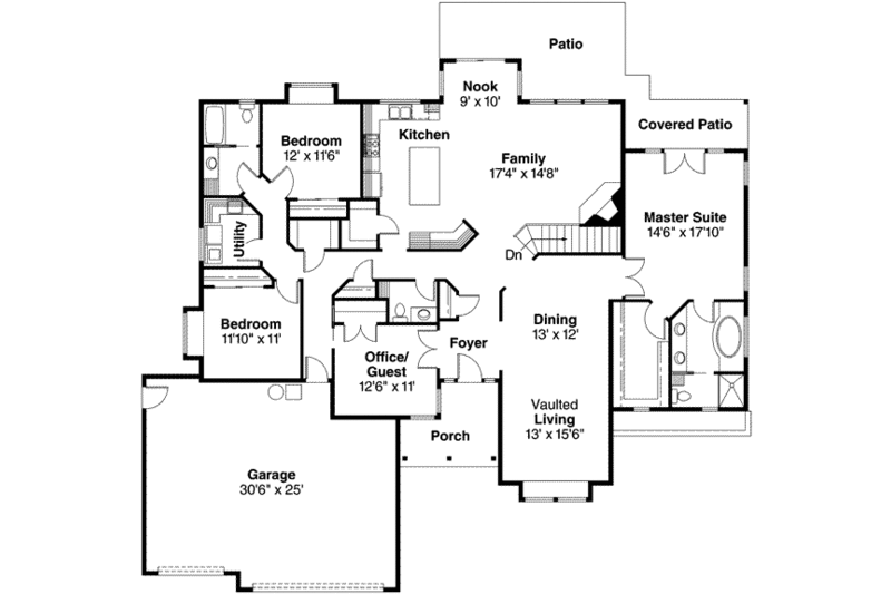 Modern Style House Plan - 4 Beds 2.5 Baths 2609 Sq/Ft Plan #124-201 ...