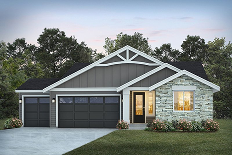 Home Plan - Ranch Exterior - Front Elevation Plan #569-75