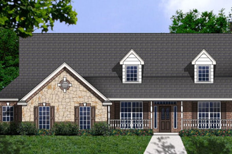 Country Style House Plan - 4 Beds 2 Baths 2597 Sq/Ft Plan #62-130