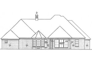 Exterior - Rear Elevation for European House Plan #310-694 - 3 bed, 2.5 bath