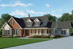 Country Exterior - Front Elevation Plan #929-348