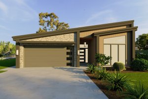 Modern Exterior - Front Elevation Plan #1111-21