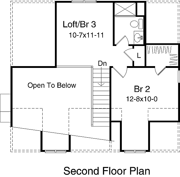 House Plan Design - Cottage Floor Plan - Upper Floor Plan #22-218