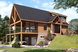 Country Exterior - Front Elevation Plan #932-771