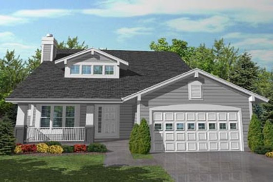 Exterior - Front Elevation for Craftsman House Plan #50-102 - 3 bed, 2.5 bath