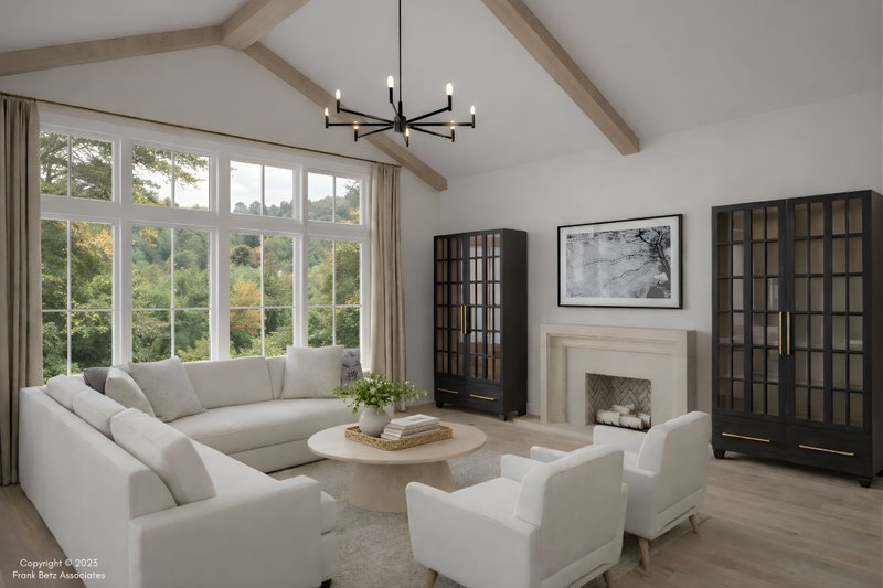 House Blueprint - Interior - Family Room for Traditional House Plan #927-1046 - 4 bed, 4.5 bath