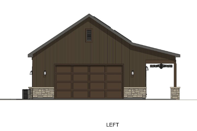 Architectural House Design - Exterior - Other Elevation for Farmhouse House Plan #1069-25 - 2 bed, 2 bath