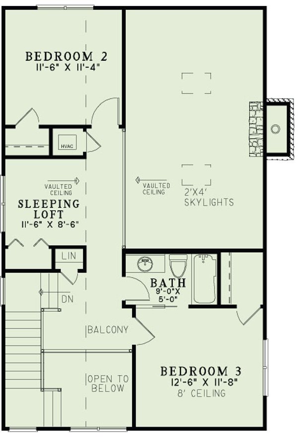 Dream House Plan - Craftsman Floor Plan - Upper Floor Plan #17-3336