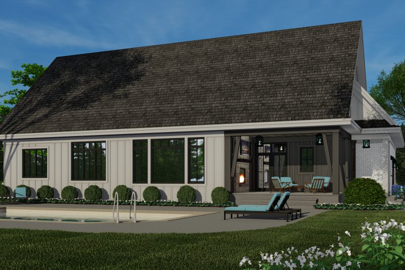 Architectural House Design - Exterior - Rear Elevation for Farmhouse House Plan #51-1157 - 3 bed, 2.5 bath