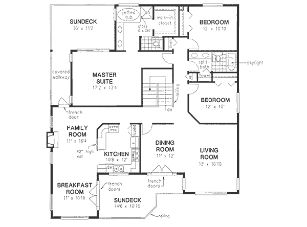 Dream House Plan - European Floor Plan - Main Floor Plan #18-9162