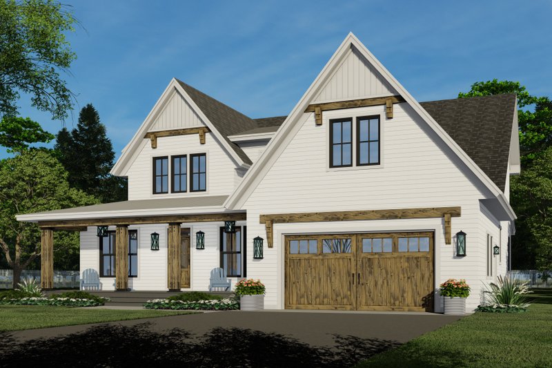 House Design - Exterior - Front Elevation 5 for Farmhouse House Plan #51-1209 - 5 bed, 4.5 bath