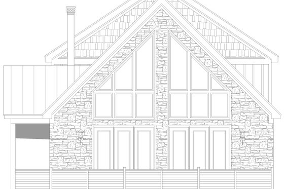 Exterior - Other Elevation 2 for Southern House Plan #932-1006 - 3 bed, 2.5 bath