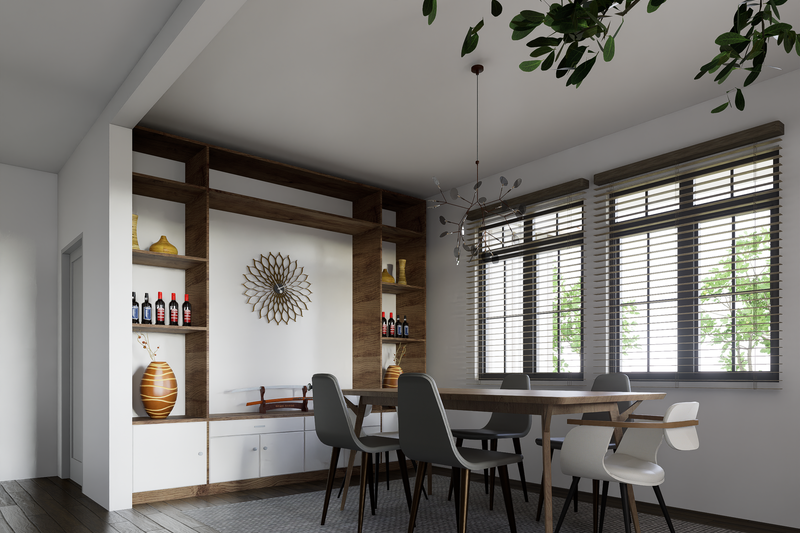 Architectural House Design - Interior - Dining Room for Farmhouse House Plan #1112-16 - 4 bed, 3 bath