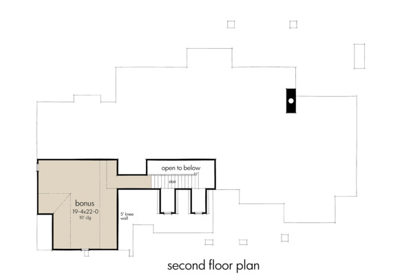 Farmhouse Floor Plan - Upper Floor Plan #120-264