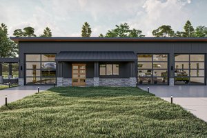 Modern Exterior - Front Elevation Plan #455-591